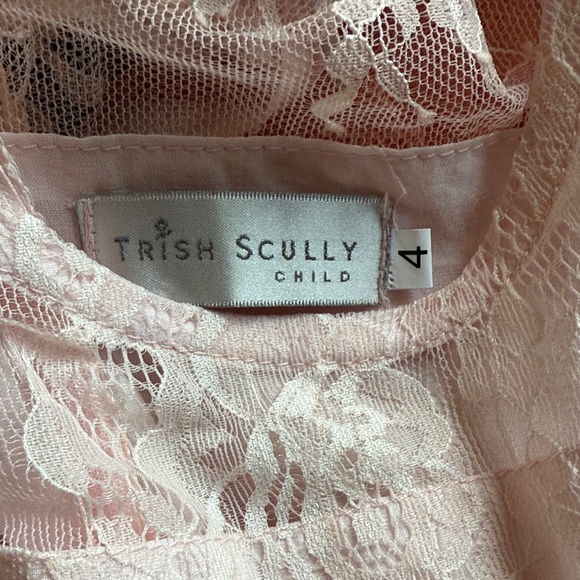 Trish Scully sz 4 Bella Rafaella pink lace formal dress for girls EUC NO BELT - Picture 6 of 7